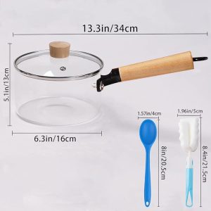 Clear glass pot set, saucepan with lid, Heat resistant simmer